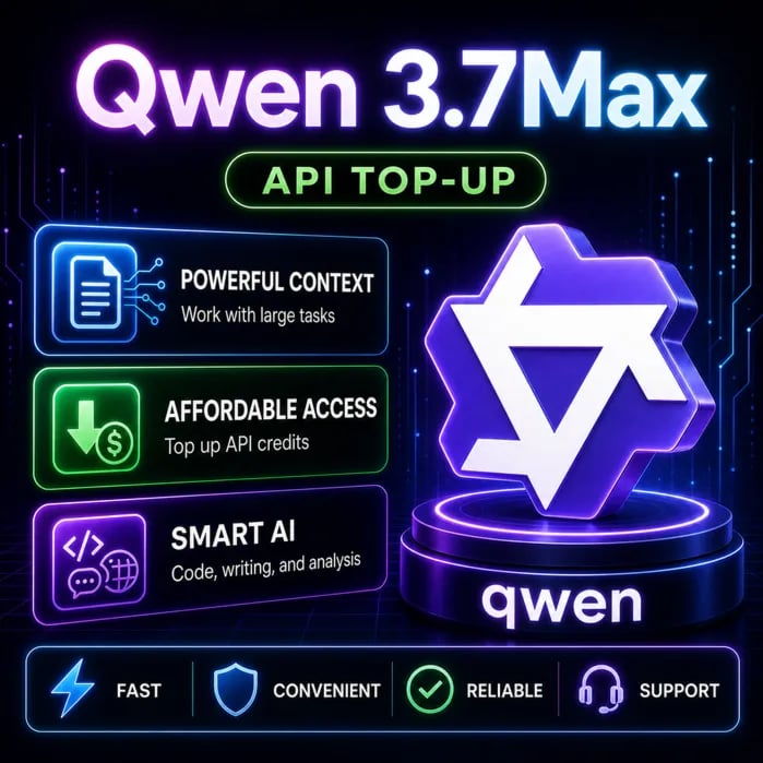 Qwen 3.7 Max API $5 | Пробный доступ | Китайский AI | lizh.ai image 1