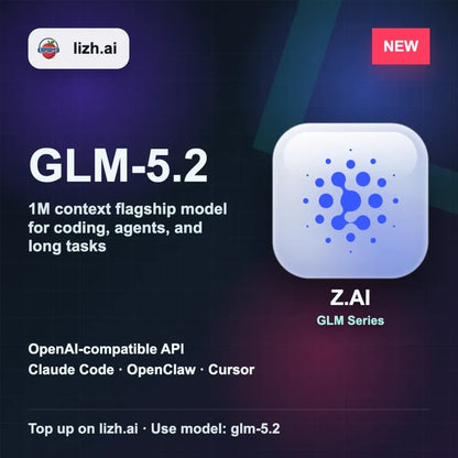 GLM-5.2 новый API $10 | Уровень Claude Fable 5 | Цена 1/5 | 1M контекст | lizh.ai image 2