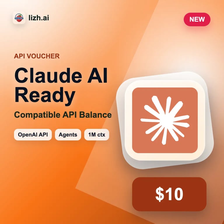 Claude AI API ваучер $10 | Баланс для совместимого API | lizh.ai image 1