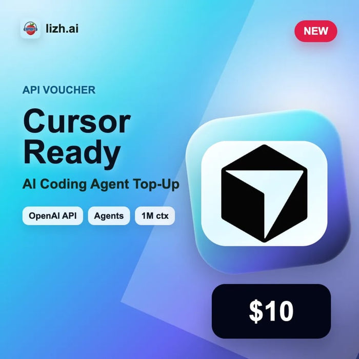 Cursor API ваучер $10 | Пополнение для AI Coding Agent | lizh.ai image 1
